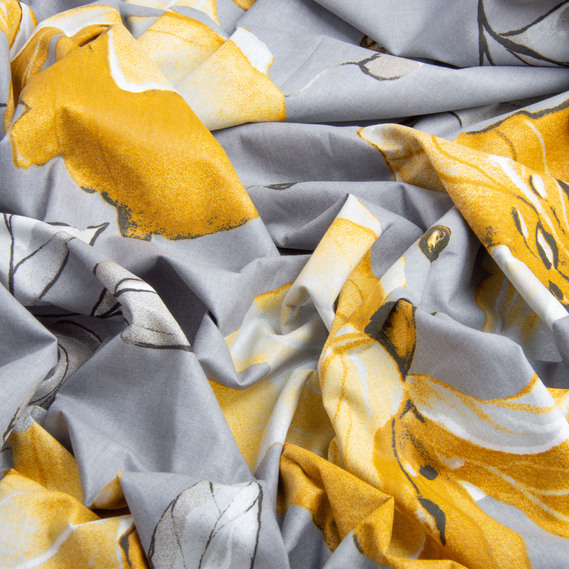 Ткань бязь ранфорс для постельного белья, хлопок, 130 гр/м2, 240 см 7.22280/51 Пріма сіра, фото 3