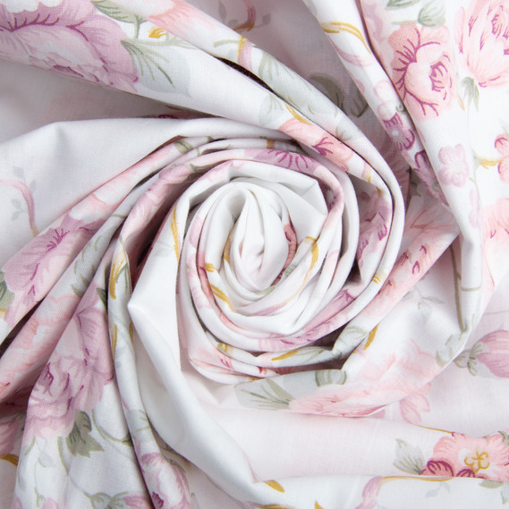 Ranfors coarse calico fabric 12.23615/1 Монсарда пудра, фото 1