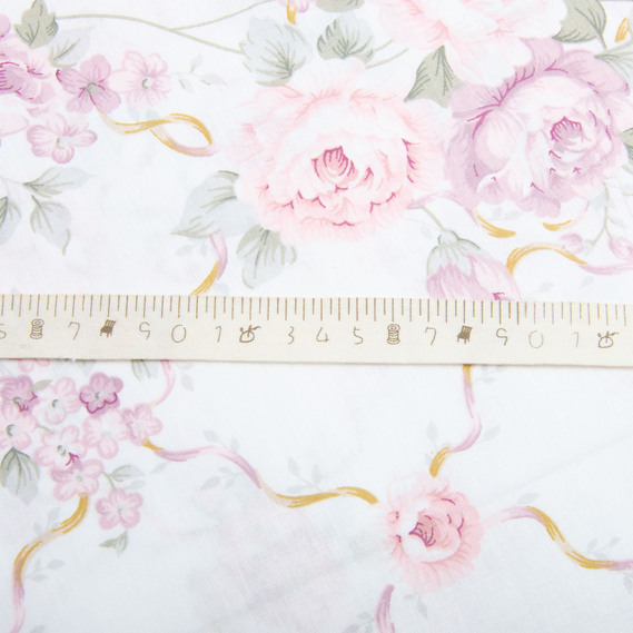 Ranfors coarse calico fabric 12.23615/1 Монсарда пудра, фото 5