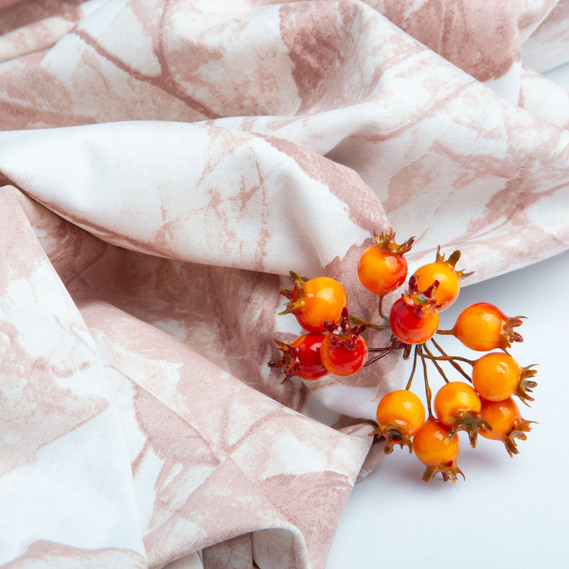 Тканина бязь ранфорс для постільної білизни, бавовна, 130 гр/м2, 240 см 5,28729/53 Модрина беж/пудра, фото 4