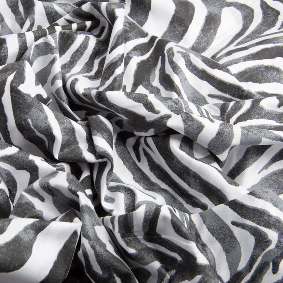Ткань бязь ранфорс для постельного белья, хлопок, 130 гр/м2, 240 см M03180/1 Зебра, фото 3