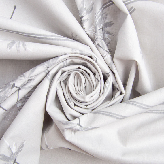 Ranfors coarse calico fabric 7.28087/2 Кульбаби сіра, фото 1