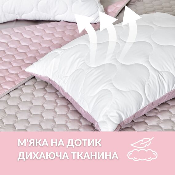 Подушка для сна 50х70 см Soft IDEIA двухсторонняя аналог лебяжьего пуха стеганная, искусственный пух, премиум пудра, фото 3 Подушка для сна 50х70 см Soft IDEIA двухсторонняя аналог лебяжьего пуха стеганная, искусственный пух, премиум пудра, фото 3