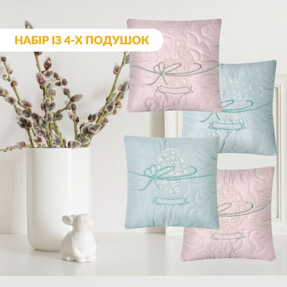 Набор декоративных подушек 40x40 см 4 шт Великодний IDEIA, подушка с вышивкой, праздничный декор, фото 2 Набор декоративных подушек 40x40 см 4 шт Великодний IDEIA, подушка с вышивкой, праздничный декор, фото 2