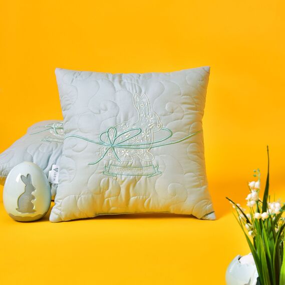 Set of 2 Decorative Pillows 40x40 cm Easter IDEIA, Embroidered Pillow, Festive Decor м`ята, фото 11