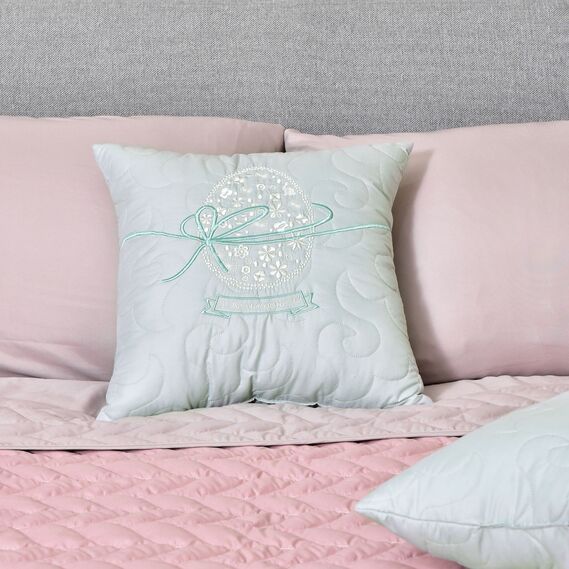 Set of 2 Decorative Pillows 40x40 cm Easter IDEIA, Embroidered Pillow, Festive Decor м`ята, фото 12