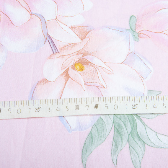 Ткань хлопок сатин для постельного белья, натуральная ткань, постельное белье, 120 гр/м2 ВТ-369А жасмін рожевий, фото 5