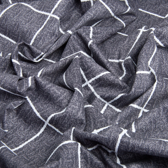 Тканина бавовна сатин для постільної білизни, натуральна тканина, постільна білизна 120 гр/м2 ВТ-373А клітинка, фото 3 Тканина бавовна сатин для постільної білизни, натуральна тканина, постільна білизна 120 гр/м2 ВТ-373А клітинка, фото 3