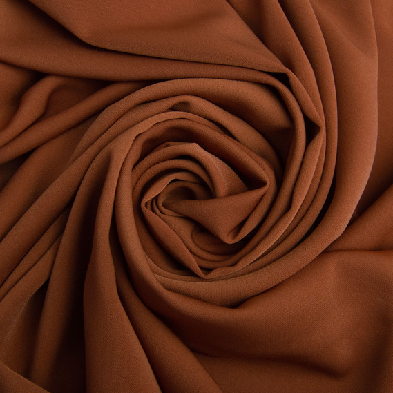 Тканина плательна Тіна, 150 см, для одягу, плаття, костюмів, спідниць кориця, фото 1
