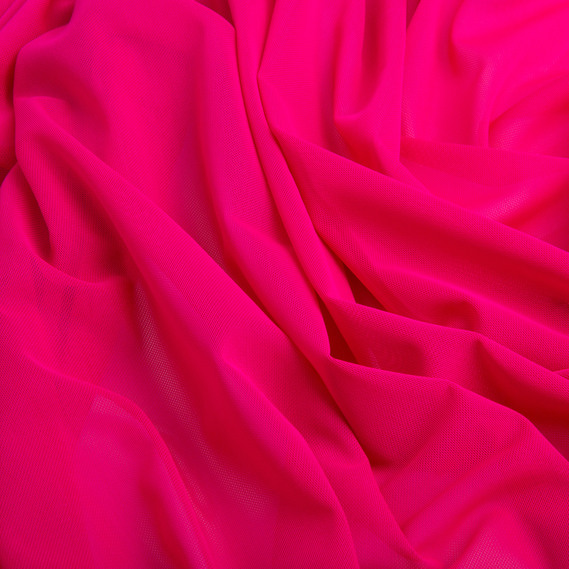 Тканина сітка Нейлон декоративна 150 см 170 гр/м2 для одягу, декору, еластична стрейчева 1270 малина, фото 2