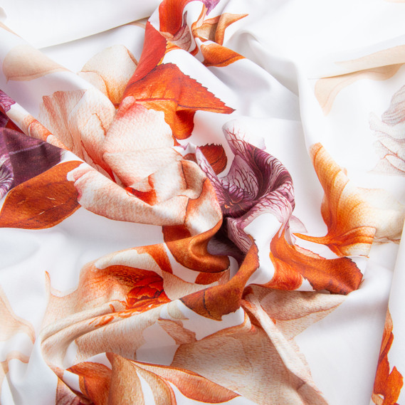 Тканина сатин для постільної білизни однотонна, щіл 130 гр/м2 210 ТС, бавовна, 240 см 0507-NEV ALLOW/V-2 ірис, фото 3