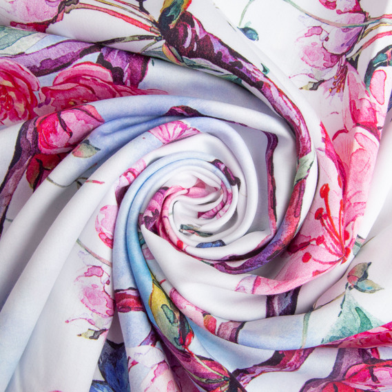 Ткань сатин для постельного белья, пл 130 гр/м2 210 ТС, хлопок, 240 см сакура, фото 1