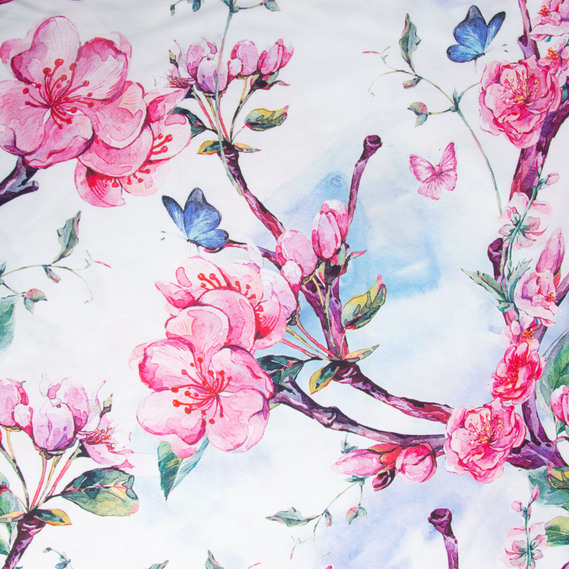 Ткань сатин для постельного белья, пл 130 гр/м2 210 ТС, хлопок, 240 см сакура, фото 2