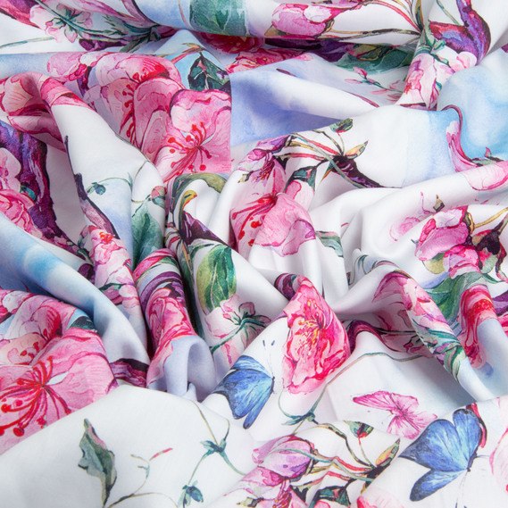 Ткань сатин для постельного белья, пл 130 гр/м2 210 ТС, хлопок, 240 см сакура, фото 3