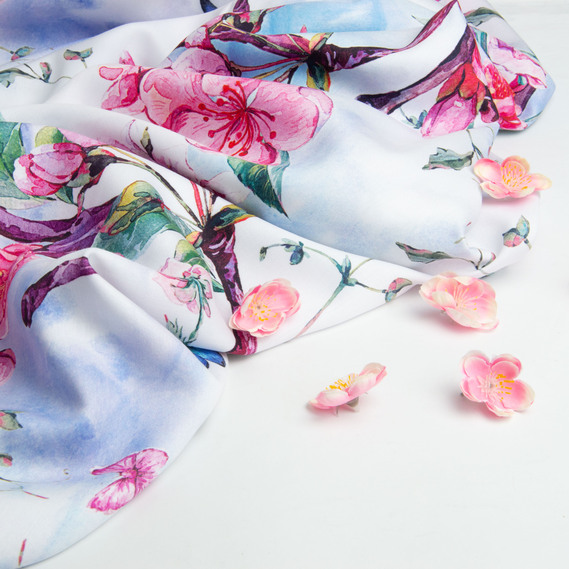 Ткань сатин для постельного белья, пл 130 гр/м2 210 ТС, хлопок, 240 см сакура, фото 4