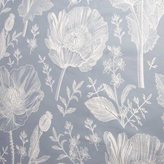 Ткань сатин для постельного белья, пл 130 гр/м2 210 ТС, хлопок, 240 см M 02231/17 мак сірий, фото 2