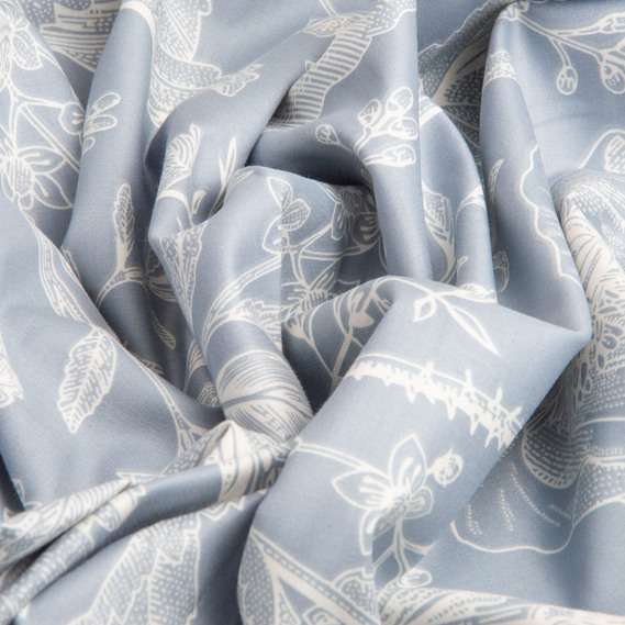 Ткань сатин для постельного белья, пл 130 гр/м2 210 ТС, хлопок, 240 см M 02231/17 мак сірий, фото 3