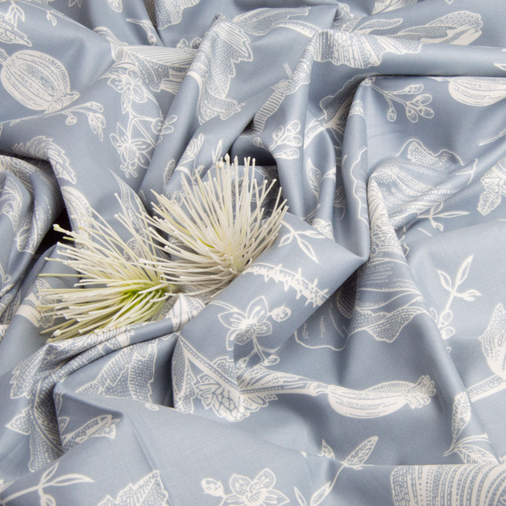 Ткань сатин для постельного белья, пл 130 гр/м2 210 ТС, хлопок, 240 см M 02231/17 мак сірий, фото 4