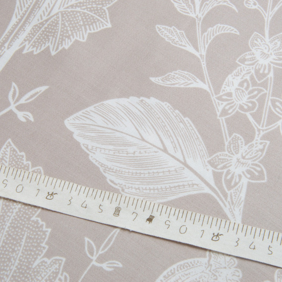 Тканина сатин для постільної білизни однотонна, щіл 130 гр/м2 210 ТС, бавовна, 240 см M 02231/16 мак беж, фото 5