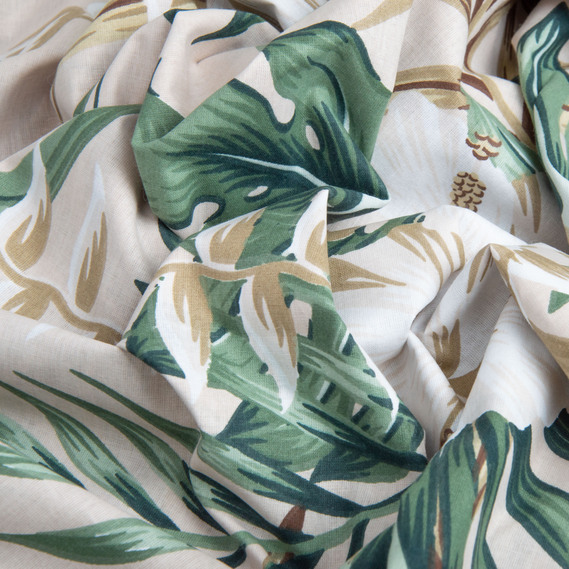 Ткань бязь ранфорс для постельного белья, хлопок, 130 гр/м2, 240 см M 11038/2 монстера, фото 3 Ткань бязь ранфорс для постельного белья, хлопок, 130 гр/м2, 240 см M 11038/2 монстера, фото 3