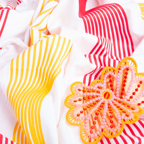 Ткань бязь ранфорс для постельного белья, хлопок, 130 гр/м2, 240 см 2756-06 спектр червоний, фото 4