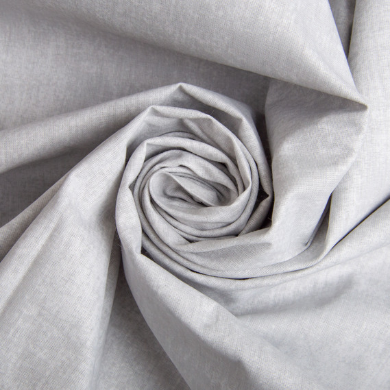 Тканина бязь ранфорс для постільної білизни, бавовна, 130 гр/м2, 240 см M 01033/2 т/сірий меланж, фото 1