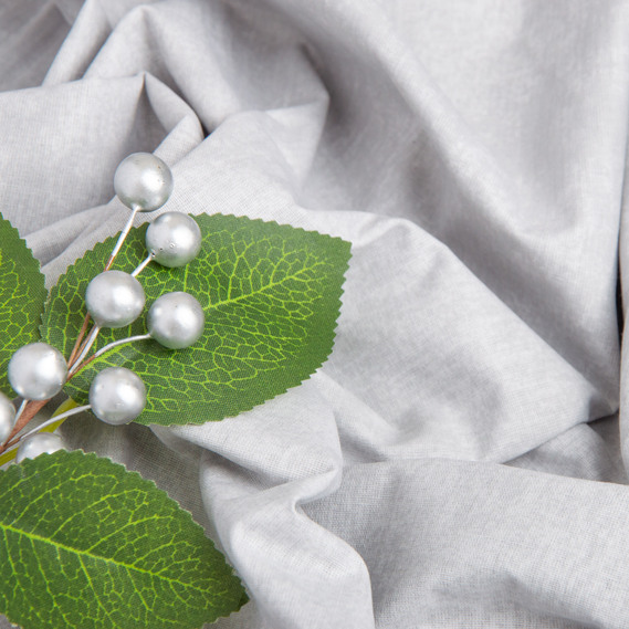 Тканина бязь ранфорс для постільної білизни, бавовна, 130 гр/м2, 240 см M 01033/2 т/сірий меланж, фото 4