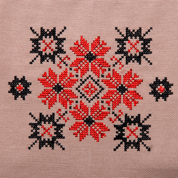 Фартук универсальный с этно вышивкой и карманом, водоотталкивающий, хлопок, большой размер, для женщин и мужчин. капучино, фото 4 Фартук универсальный с этно вышивкой и карманом, водоотталкивающий, хлопок, большой размер, для женщин и мужчин. капучино, фото 4