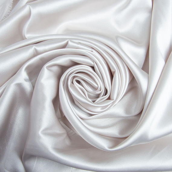 Satin dress fabric Monako, 150 cm wide, 145 g/m², glossy finish, ideal for evening dresses, satin fabric, silk-like fabric сіро беж, фото 1