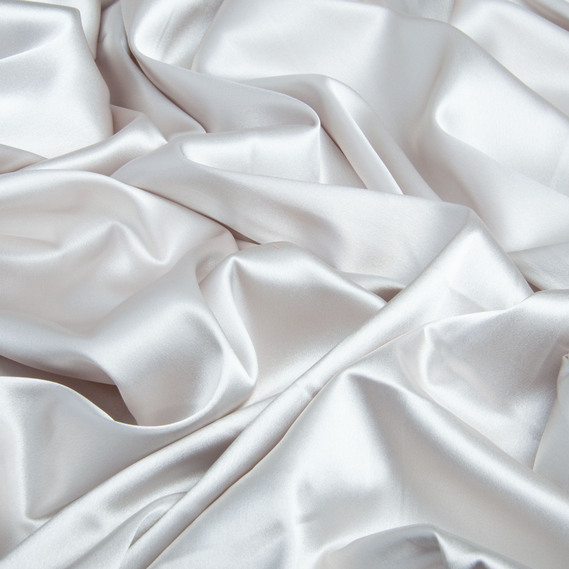 Satin dress fabric Monako, 150 cm wide, 145 g/m², glossy finish, ideal for evening dresses, satin fabric, silk-like fabric сіро беж, фото 2