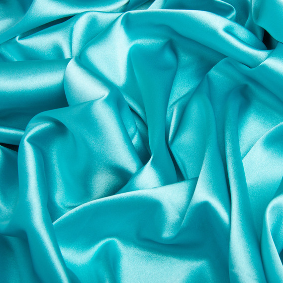 Satin dress fabric Monako, 150 cm wide, 145 g/m², glossy finish, ideal for evening dresses, satin fabric, silk-like fabric св/бірюза, фото 2