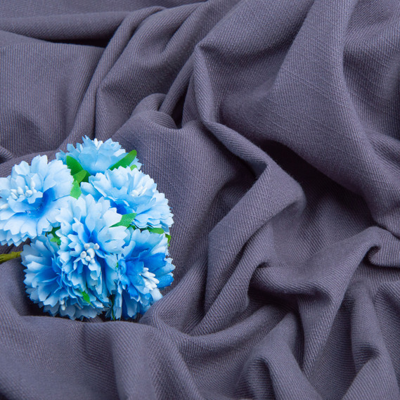 Тканина льон, 150 см, 200 гр/м2, для одягу, лляна тканина, натуральна тканина т/сіра, фото 3