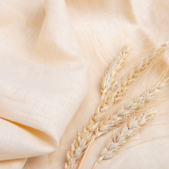 Тканина льон, 135 см, 200 гр/м2, для одягу, лляна тканина, натуральна тканина беж, фото 3