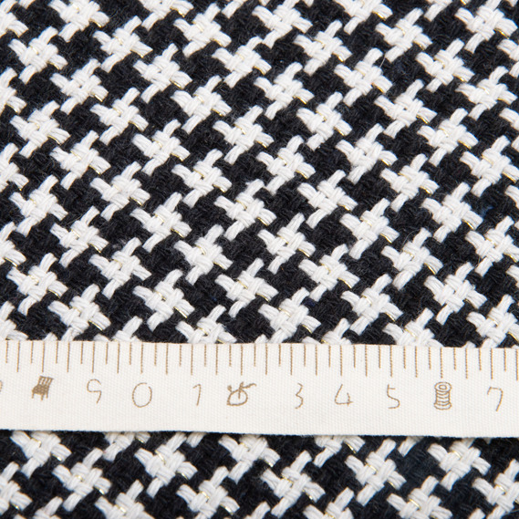 Ткань костюмная AT-26537 рогожка Звезда, 150 см, 415 гр/м2 чорна, фото 4
