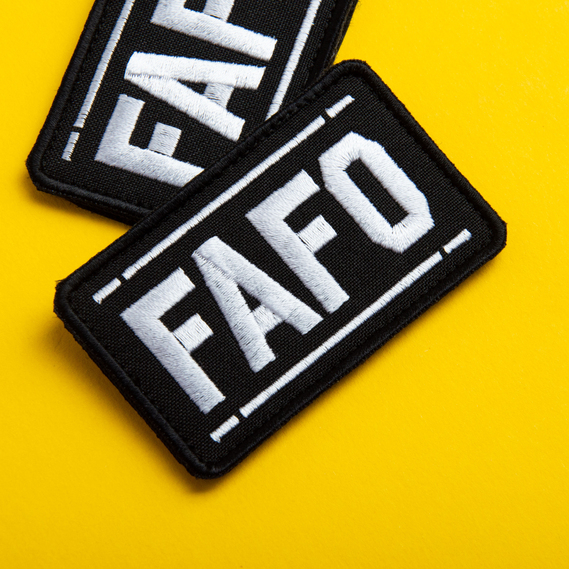 2-Piece FAFO 5х8 см Patch Set Military Embroidered Patch with Hook & Loop Backing, фото 3