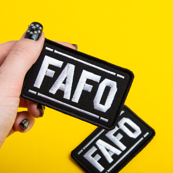 2-Piece FAFO 5х8 см Patch Set Military Embroidered Patch with Hook & Loop Backing, фото 6