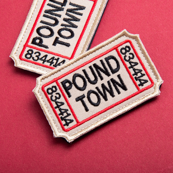 2-Piece Patch Set "Ticket to Pound Town" with Hook Backing – 4.6×7.6 cm Embroidered Morale Patches, фото 8