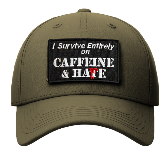 Набор шевронов 2 шт "Survive Entirely On Caffeine & Hate" 5×8 см вышитый патч на липучке, фото 7