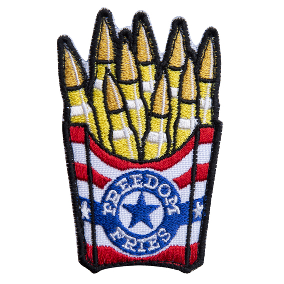 Шеврон нашивка Freedom Fries Patch 5×8 см вишитий патч нашивка на липучці, фото 1 Шеврон нашивка Freedom Fries Patch 5×8 см вишитий патч нашивка на липучці, фото 1