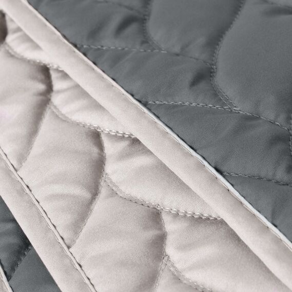 Reversible quilt 220x240 cm Lux IDEIA microfiber, quilted, hypoallergenic графіт/св.сірий, фото 3