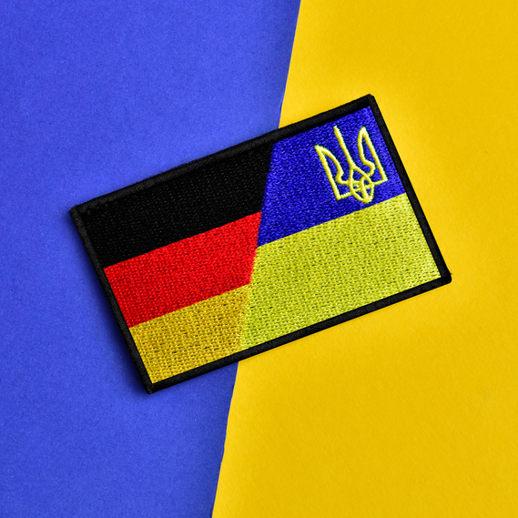 Набір шевронів 2 шт на липучці: Прапори Німеччини та України, Німеччина, ФРН, вишитий патч, фото 9 Набір шевронів 2 шт на липучці: Прапори Німеччини та України, Німеччина, ФРН, вишитий патч, фото 9