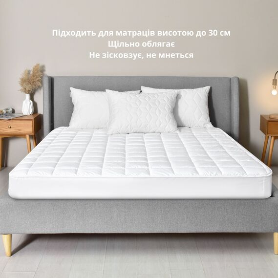 Наматрацник 180х200х35 SleepDream з натяжним бортом по периметру, гіпоалергенний, супер щільний, захисний, фото 6