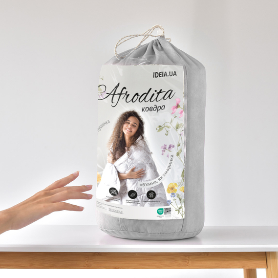 Одеяло летнее 155х210 Afrodita IDEIA искусственный пух, легкое, облегченное, мягкое принт, фото 5