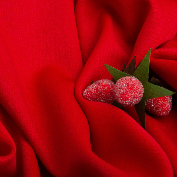 Тканина костюмна Міранда, 150 см, 322 гр/м2, для одягу, плаття, костюмів, спідниць V-65 гранат, фото 3