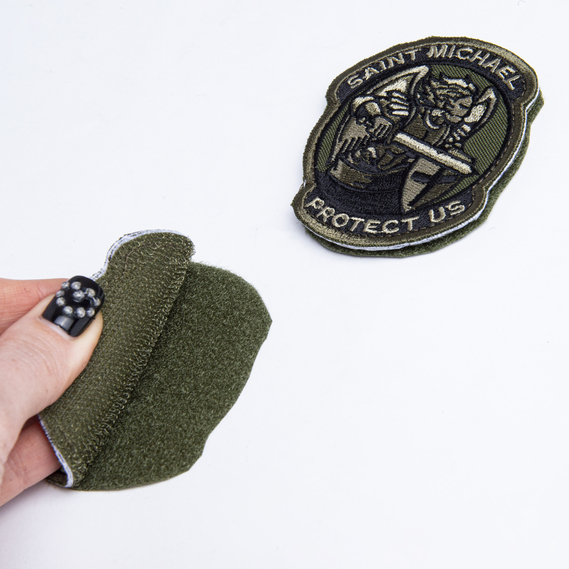 Saint Michael Patch with Hook-and-Loop Backing 7х7.6 cm Embroidered Morale Patch, фото 5 Saint Michael Patch with Hook-and-Loop Backing 7х7.6 cm Embroidered Morale Patch, фото 5