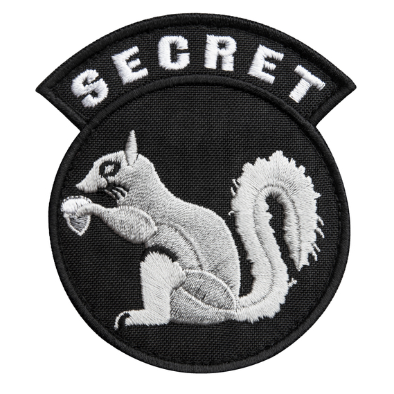 Secret Squirrel Patch with Hook-and-Loop Backing 7.5×8.5 cm Embroidered Tactical Morale Patch, фото 1