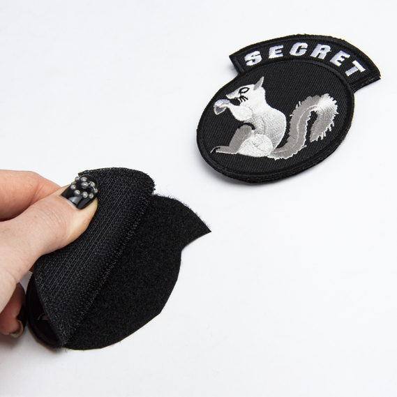 Secret Squirrel Patch with Hook-and-Loop Backing 7.5×8.5 cm Embroidered Tactical Morale Patch, фото 3