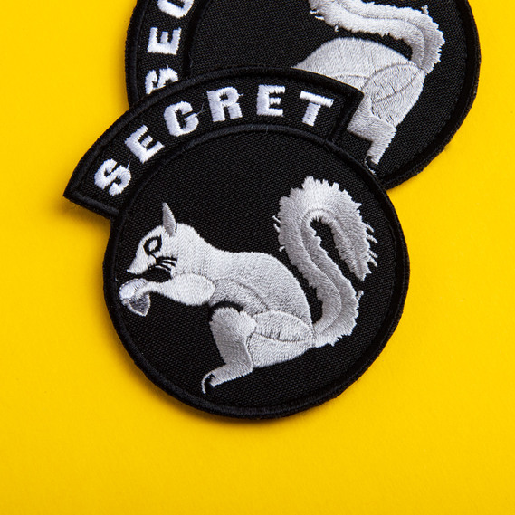 Secret Squirrel Patch with Hook-and-Loop Backing 7.5×8.5 cm Embroidered Tactical Morale Patch, фото 6