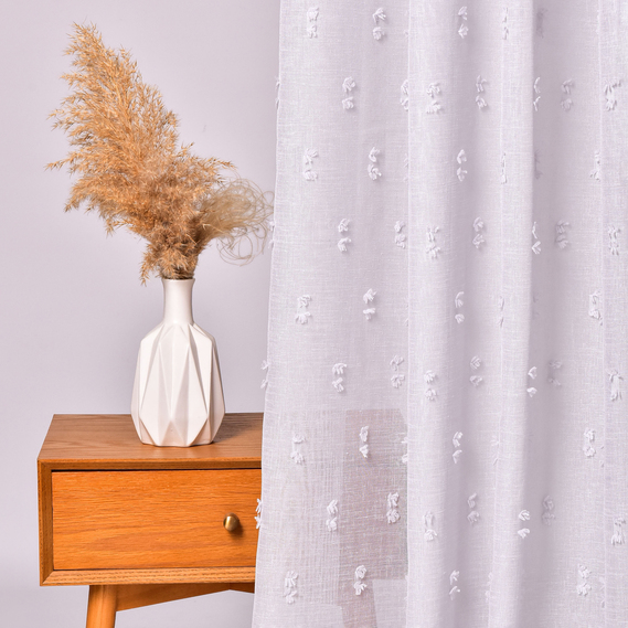 Ткань тюль однотонная марлевка Штрих, 320 см, 94 гр/м2 V-109 сіра, фото 4