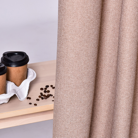 Plain curtain fabric Loft, 315 cm wide, drapery fabric, suitable for curtains, drapes, and sheers V-10 пісок, фото 4 Plain curtain fabric Loft, 315 cm wide, drapery fabric, suitable for curtains, drapes, and sheers V-10 пісок, фото 4